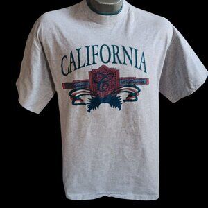 Vintage Mens T-shirt Single Stitch XL California 1990's Signal Sport gray 1994
